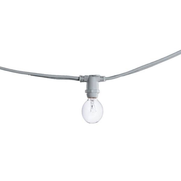 Bulbrite Outdoor/Indoor 25 ft. Plug-In G12 Bulb String Light with 10 Sockets-Bulbs included 810133
